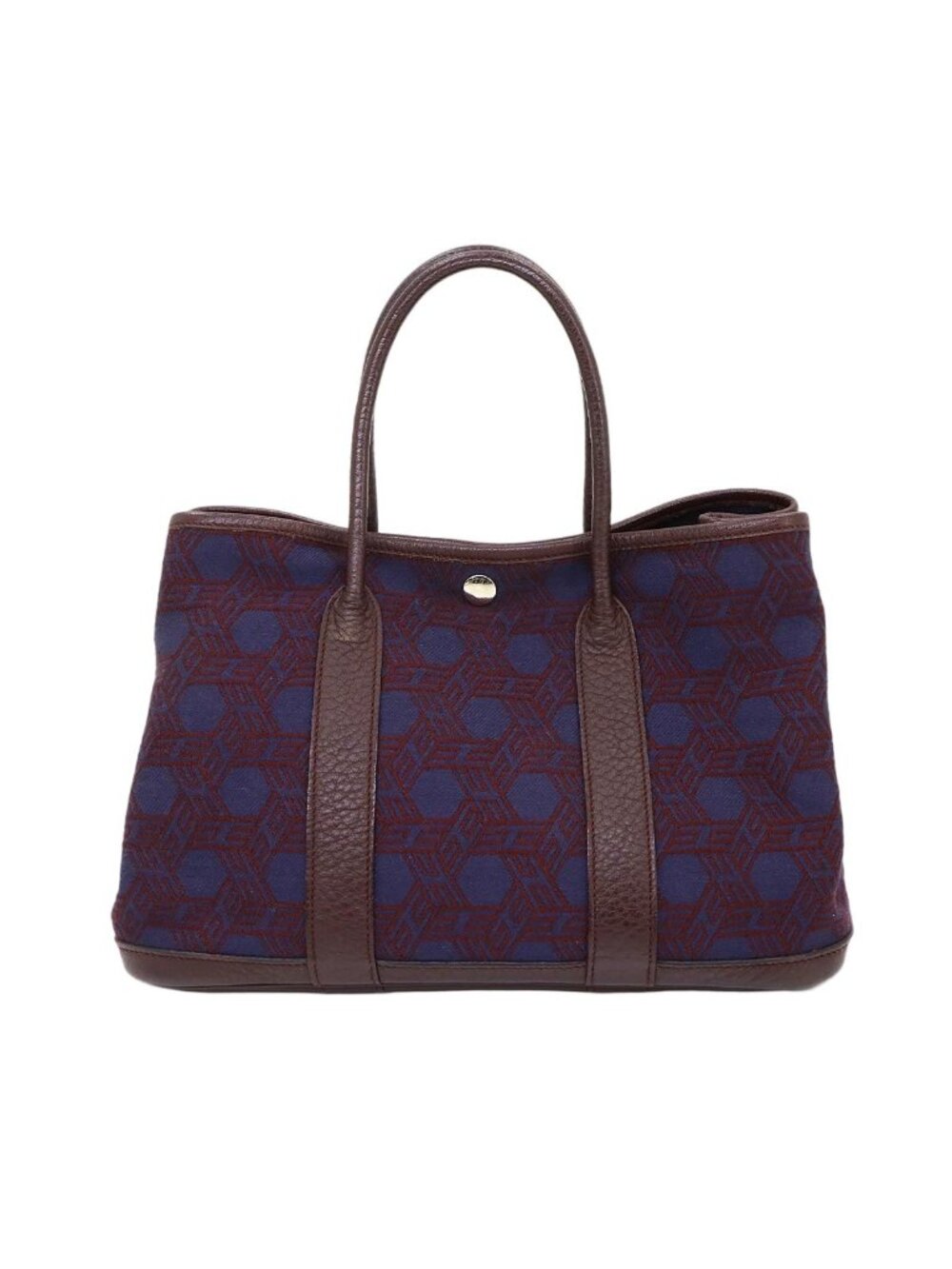 Hermes Garden Party TPM Tote Bag Toile So H Negonda Bordeaux Navy